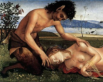 Détail de La Mort de Procris de Piero di Cosimo (v. 1486-1510), National Gallery, Londres.