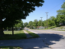 Port Fulton's Main Street, as it appears today as part of Jeffersonville. Port Fulton today.jpg