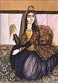 Мирза Кадим Иревани - Портрет на жена што седи, 1870 година