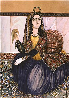 Mirza Gadim Iravani – Portrait of sitting woman(National Art Museum of Azerbaijan)