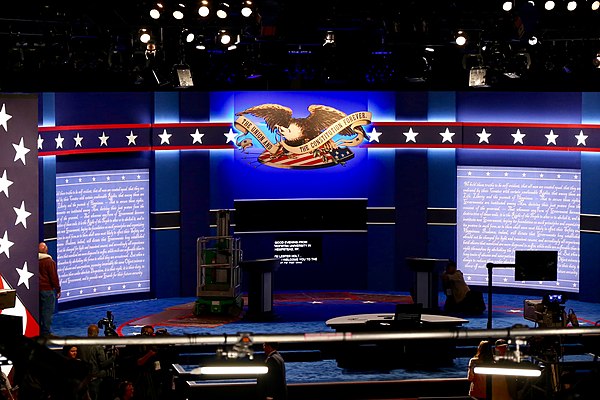 The set of the first debate