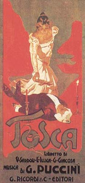 Original poster for Puccini's Tosca