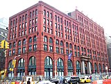 The Puck Building, former printing plant for Puck magazine, was built in stages and designed by Albert Wagner