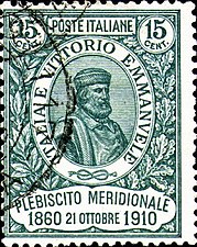 Reino de Italia 1910 - Plebiscito del Sur -