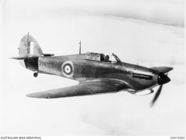 RAF Hawker Hurricanes made up the bulk of the defending fighters.