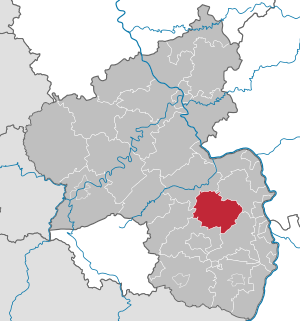 Li position de Donnersbergkreis in Rheinland-Palatinia