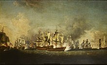 October 12: Battle of Havana Richard Paton (1717-91) - Sir Charles Knowles's Engagement with the Spanish Fleet off Havana. - RCIN 406654 - Royal Collection.jpg