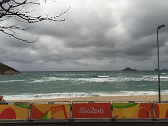 Wind and rainy weather at the start Rio 2016 - Women's time trial 10 August (CR003) (28893355960).jpg