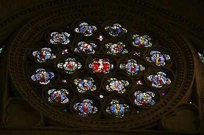 Stained-glass windows in the Toledo Cathedral (14th to 17th century)