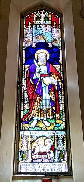 File:Saint Luke on Stained glass window in All Saints Anglican Church, Brisbane 01.jpg