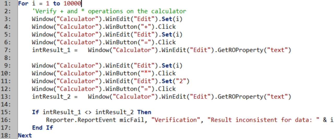 Result verification