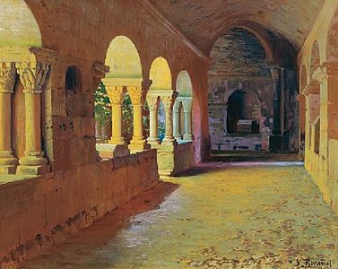 Le Cloître de Sant Benet de Bages, 1907, Santiago Rusiñol, Colección Banco Santander