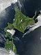 Спутниковая карта острова Хоккайдо