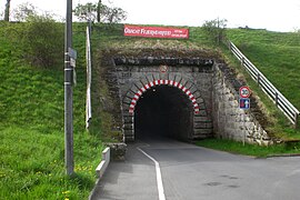 Straßentunnel in Schwarzenbach der von der Elfriede überquert wird