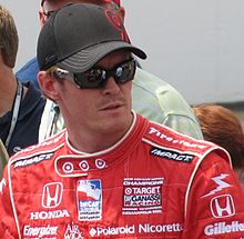 Scott Dixon qualified first, and led the race throughout to record his first win of 2012. Scott Dixon 2009 Indy 500 Carb Day.JPG