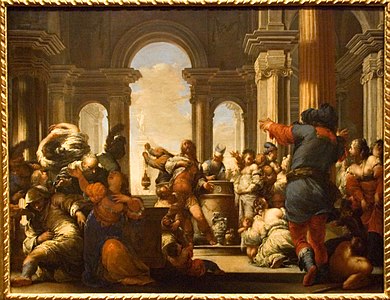 Sacrifice of Jephthah's Daughter (1650), Nelson Atkins Museum Sebastiano Mazzoni - Baroque Sacrifice of Jephthahs Daughter.jpg