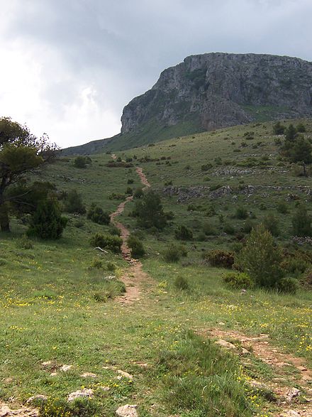 Montcabrer, the highest peak of the Serra Mariola