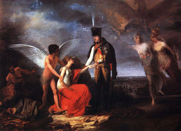 Junot protecting the city of Lisbon, allegory by Domingos Sequeira (1808)