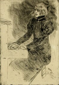 "פסנתרן שייקר" (1888) תצריב (16.99‏ x‏ 11.75 ס"מ) מוזיאון לאמנות מחוז לוס אנג'לס