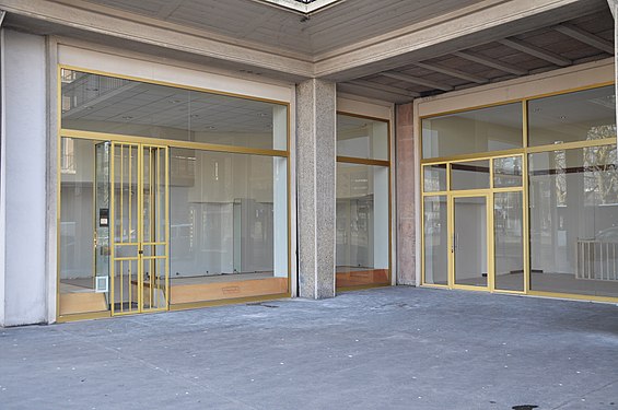 Empty closed shop, France