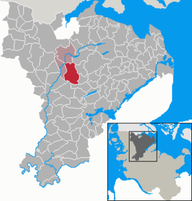 Poziția Sieverstedt pe harta districtului Schleswig-Flensburg