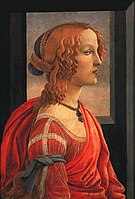 La Bella Simonetta (1480-1485) van Botticelli