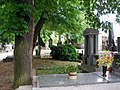 Hroby na hřbitově ve Skůrách.