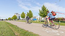Skanste bicycle path Centre - Mežaparks