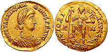 Petronius Maximus arcképe egy római pénzérmén
