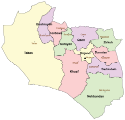 South Khorasan counties