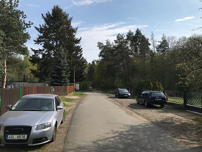 File:South view of Volšovská street in Klánovice, Prague.jpg