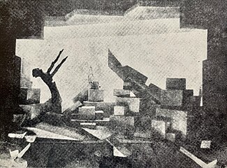 Ingenious games of light and darkness - Stage design for Meșterul Manole (The Master Builder Manole), by Victor Feodorov (1927-1928), in the collection of the National Theatre, Bucharest