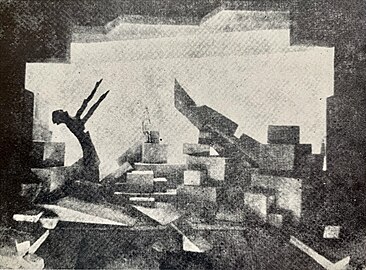 Ingenious games of light and darkness – Stage design for Meșterul Manole (The Master Builder Manole), by Victor Feodorov (1927–28), collection of the National Theatre, Bucharest