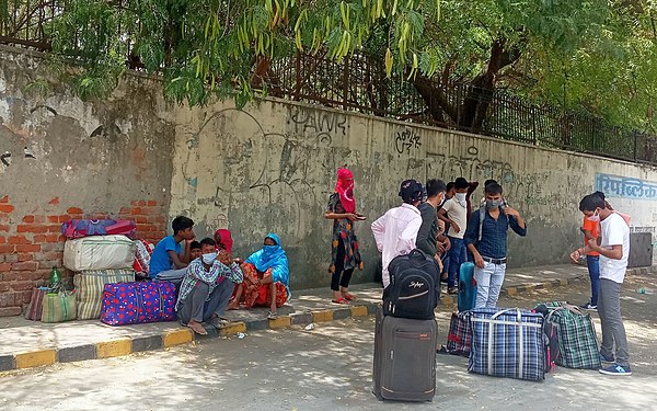 Stranded migrant workers in India during COVID-19 lockdown