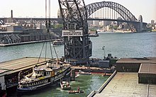 Karrabee being refloated by Titan Crane at Circular Quay, 1984 Sydney Ferry KARRABEE being refloated by Titan Crane at Circular Quay 1984.jpg