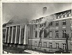 Brand i universitetshuset i december 1965.