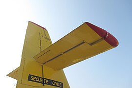 vue de l'empennage.