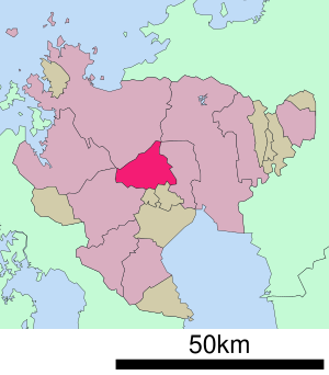 Location of Taku (city) s in the prefecture