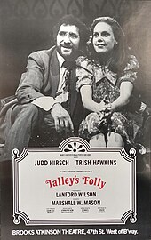 Poster for the Broadway production of the prize-winning drama, Talley's Folly Talley's Folly poster.jpg