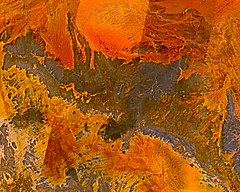 Tassili n'Ajjer sett från rymden med Landsat 7