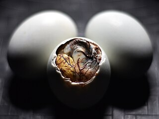 <span class="mw-page-title-main">Balut (food)</span> Bird embryo steamed and eaten from the shell