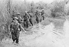 An infantry section on patrol in Burma, 1944. The British Army in Burma 1944 SE210.jpg