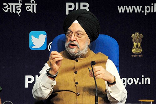 The Minister of State for Housing and Urban Affairs (IC), Shri Hardeep Singh Puri addressing a press conference on Swachh Survekshan 2018, in New Delhi on May 16, 2018.JPG