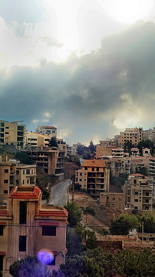 <span class="mw-page-title-main">Bhamdoun</span> Place in Mount Lebanon Governorate, Lebanon