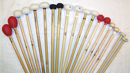 Timpanists use a variety of timpani sticks since each produces a different timbre.