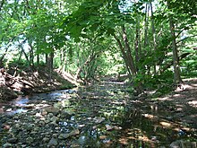 Tookany Creek in Cheltenham Township contributed to the township's industrialization in the 18th century. TookanyCreek.JPG