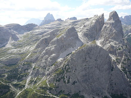 surroundings of Hochleist, Mountain Kanzel (Sextener Dolomiten), Il Pulpito Alto, mountain Einserkofel,