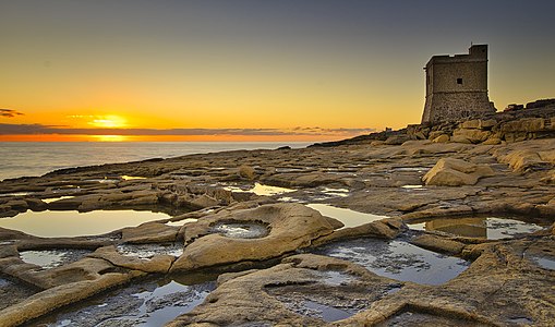 Triq il-Wiesgħa Tower at sunrise. Photographer: Marika Caruana