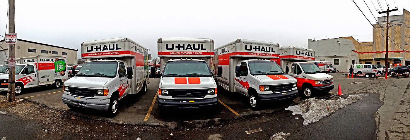 U-Haul rental trucks.