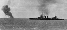 Quincy fighting off air attacks at Guadalcanal. USS Quincy (CA-39) off Guadalcanal Aug 1942.jpg